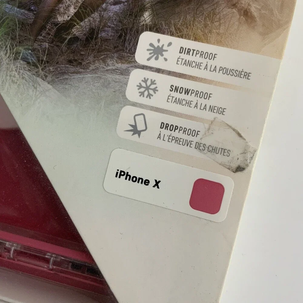 Lifeproof Next iPhone X Phone Case Pink Dirt Proof Snow Proof Drop Proof